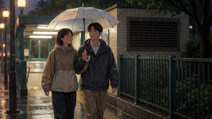 雨夜漫步：不载客的回库车