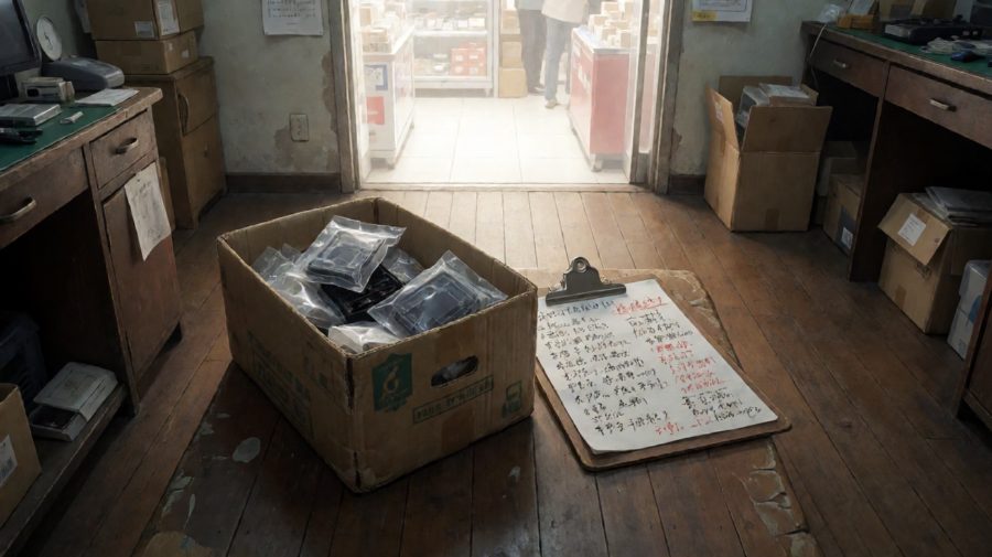 红笔划掉卖出的，黑笔添上新进的，后来红笔越来越少