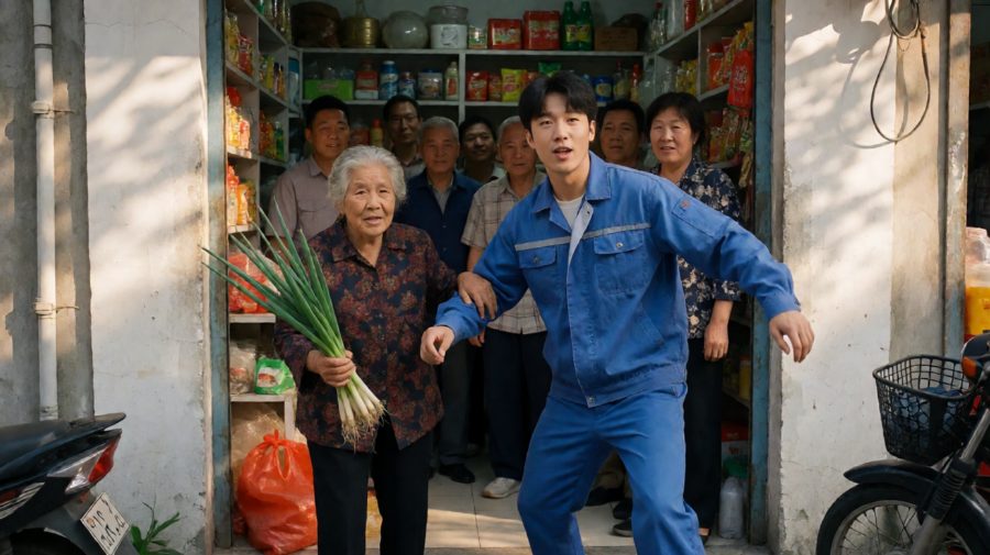 那条视频转进了三个业主群，王姨拿着葱喊住了阿灿