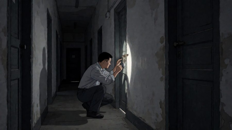 痕迹学指向唯一的真相：门是从内插上的