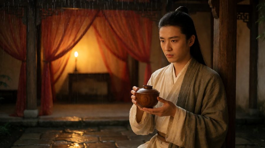 碗底那枚蜜枣还在，泡得发胀。是今早她忘了舀回去的那一枚。