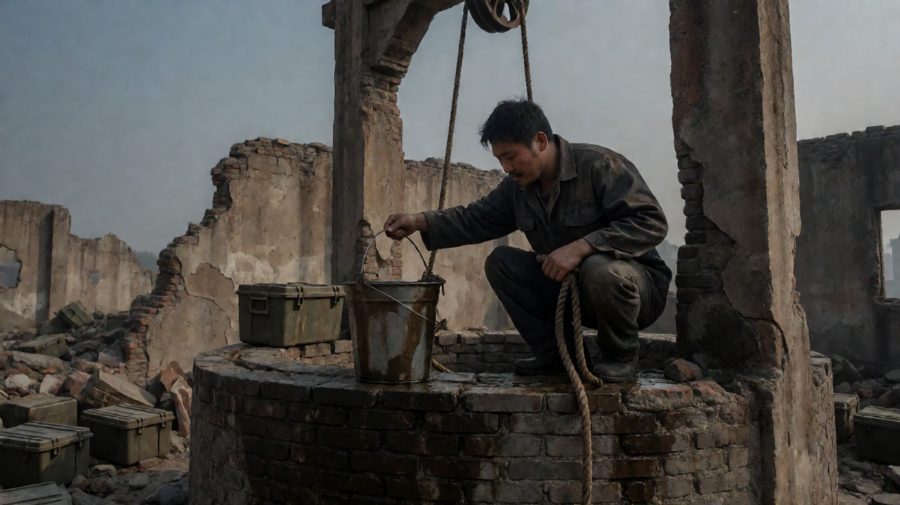 十二层的重量，全在这一声绳响里