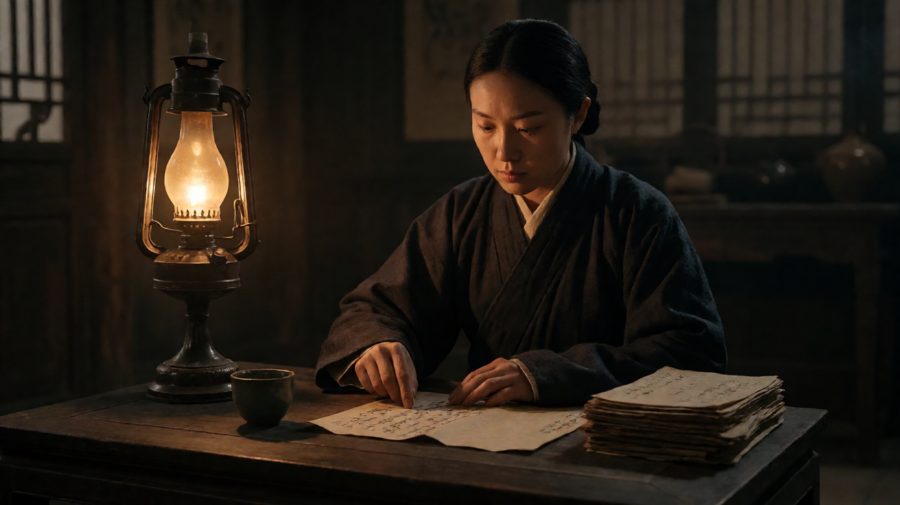 茶汤漫过焦痕，隐秘的墨迹显露真容