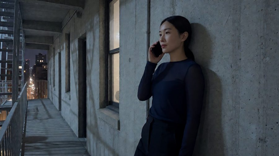 在消防通道接到母亲电话的那一刻，现实的压力如潮水般涌来