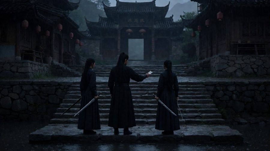 申时正渡，对峙在橹声与雨声中开始。