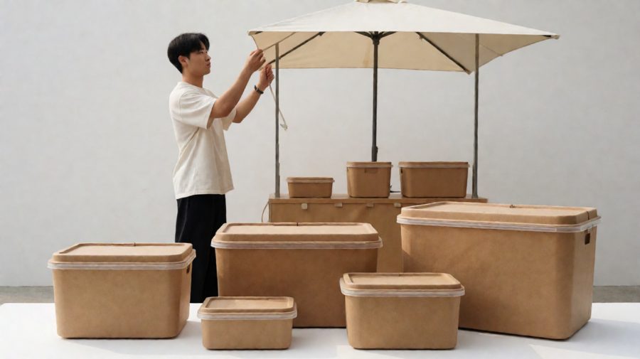 按出摊时长挑容量：四小时用小号，全天大号；捏箱壁看硬度，查密封条有无缺口。