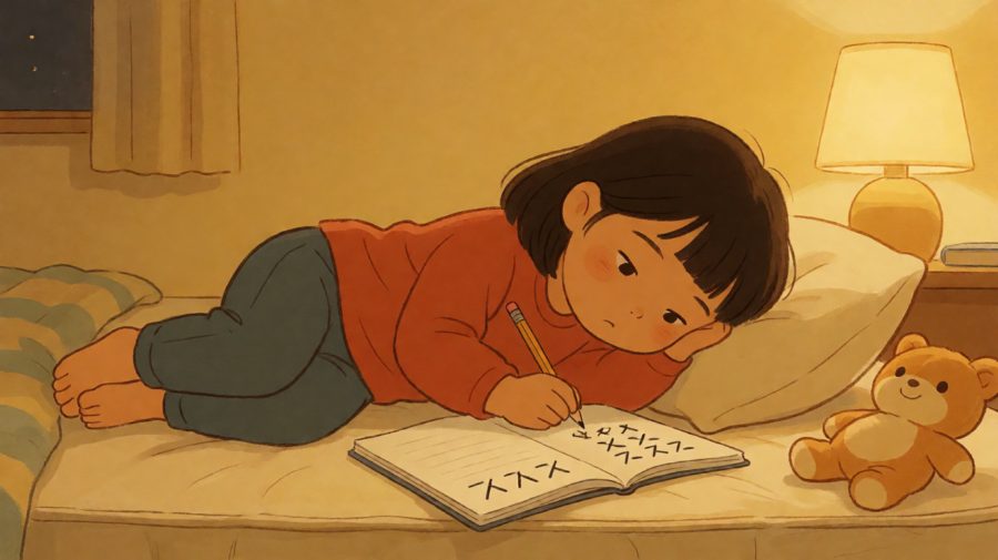 记录陌生声音的稚嫩线条