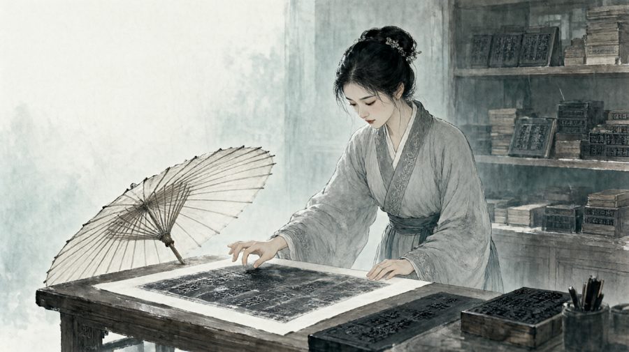 发现拓片：柳蘅指尖轻触拓片