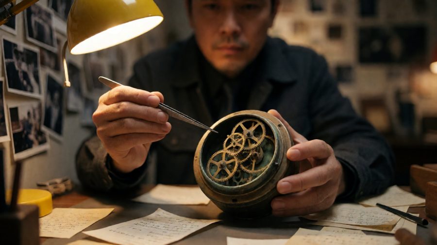 冯师傅拆解挂钟，证实发条已断半年