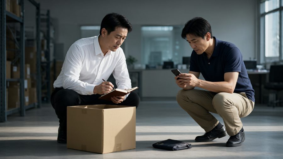 逆向物流跟车抽检现场