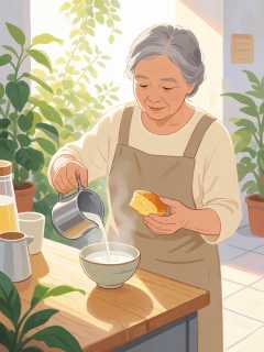 小区门口早餐铺阿婆的热豆浆与半块糖糕