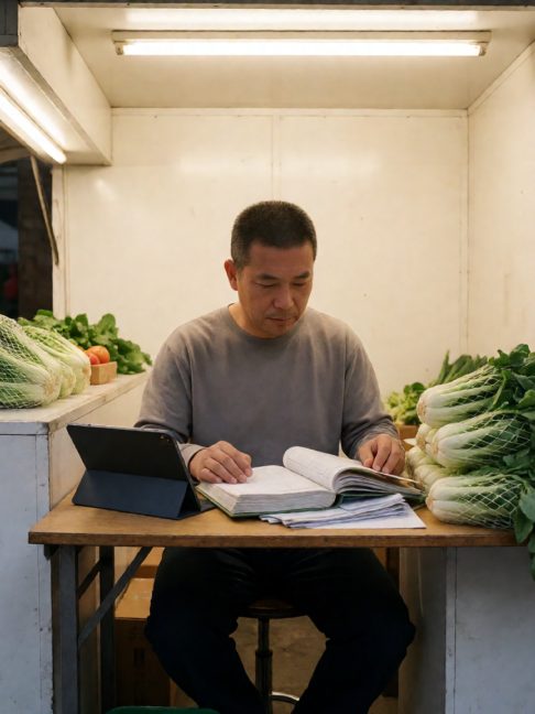 城中村菜市口，阿彬把二十八款净菜砍到六款