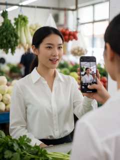 菜市场办公室，三秒给摊主改反诈口播稿
