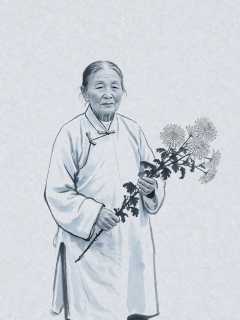 檐下卖菊的阿婆，插枝时哼的半首小令