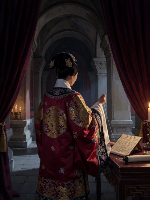 尚衣局女史沈绣在冬至祭服上多缝一针