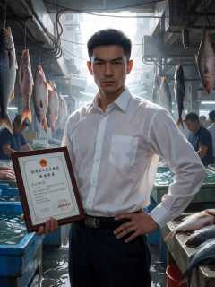 城西菜市场水产档阿明 复审现场亮出省水产研究所结业证