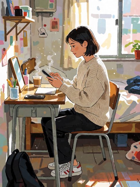 城中村出租屋里，阿栗靠代写朋友圈，一条八块钱