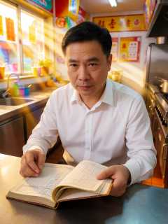 社区食堂后厨，退休老会计周师傅把剩菜账本翻到第三页