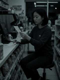 深夜便利店值夜班，我按员工守则撕掉了第三张收银小票