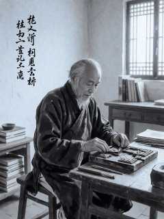 金陵刻书铺老刻工周砚生补残版时拓出半首题壁诗